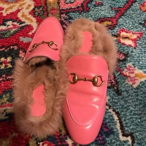 Fur lined mules
